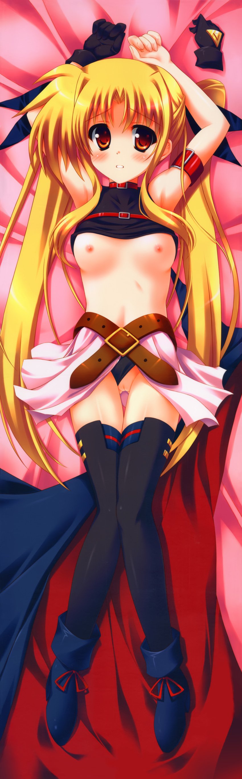 dakimakura fate_testarossa kouzuki_hajime magic_shinsengumi mahou_shoujo_lyrical_nanoha mahou_shoujo_lyrical_nanoha_the_movie_1st nipples oppai shirt_lift uncensored vagina