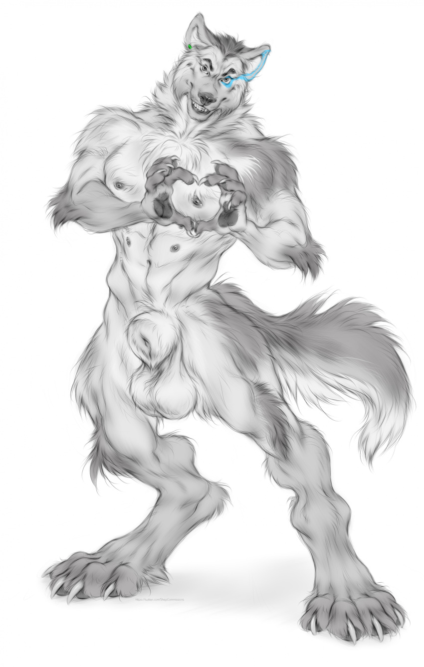 2020 abs absurd_res anatomically_correct anatomically_correct_genitalia animal_genitalia anthro areola balls biceps big_balls big_sheath biped canid canine canine_genitalia canis digital_media_(artwork) digitigrade domestic_dog edan_shepherd eyebrows fully_inside fur genitals german_shepherd gesture hand_heart herding_dog hi_res looking_at_viewer male mammal multi_nipple muscular muscular_anthro muscular_male muscular_thighs navel nipples nude pastoral_dog pecs quads sheath shepherdart simple_background smile solo tail teeth white_background