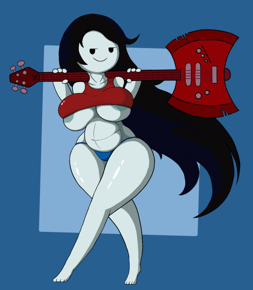 1girls adventure_time breasts clothing female female_only guitar marceline pale_skin poraka7 solo tagme