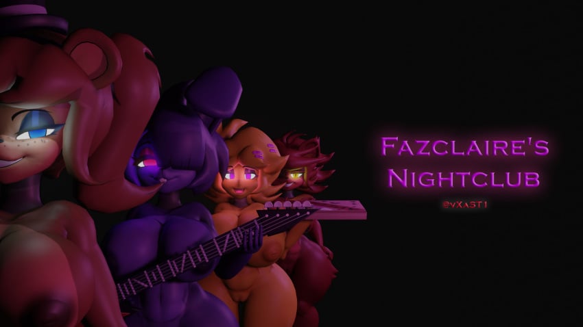 3d 3d_(artwork) 4girls alternate_version_available anthro areolae artist_name big_breasts black_background bonfie bonfie_(cryptia) bonnie_(cally3d) bonnie_(fnaf) breasts brown_fur cally3d chica_(cally3d) chica_(fnaf) chiku chiku_(cryptia) clazzey completely_nude completely_nude_female cryptiacurves curvy fazclaire's_nightclub female female_only fexa fexa_(cryptia) five_nights_at_freddy's five_nights_at_freddy's_(film) fnaf foxy_(cally3d) foxy_(fnaf) freckles freddy_(fnaf) fredina's_nightclub fredina_(cally3d) frenni_(cryptia) frenni_fazclaire furry looking_at_viewer nipples open_mouth parody purple_fur pussy red_fur scottgames simple_background smile thick_thighs voluptuous vxast wide_hips yellow_fur