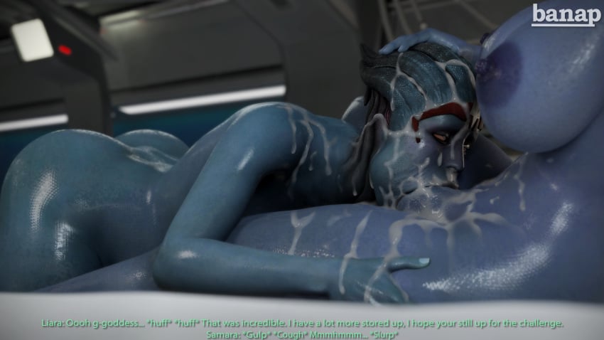 2futas 3d alien asari banap big_breasts big_butt big_penis blender blender_(software) blowjob blue_skin blush breasts comic comic_page cum cum_in_mouth cum_inside cum_on_body cum_on_face cum_out_nose cumming deep_blowjob deepthroat dialogue english english_dialogue english_text face_fucking fellatio futa_on_futa futa_only futanari holding_head huge_cock liara_t'soni mass_effect nipples no_nut_november nude nude_futanari samara self_upload sucking sucking_penis tagme text