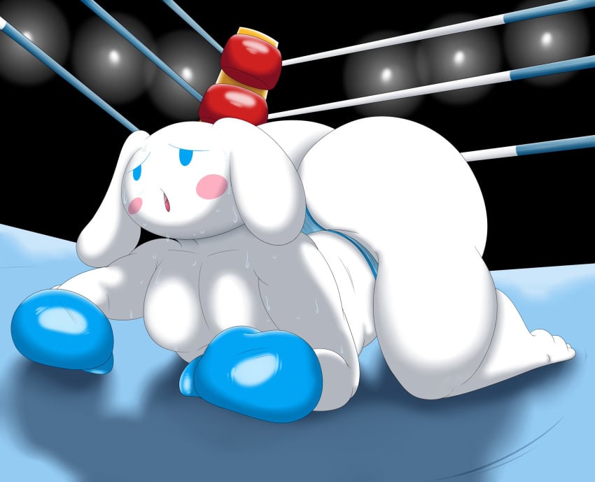 ass barefoot big_ass big_butt big_thighs bloocherrypie blue_boxing_gloves blue_gloves boxing boxing_gloves boxing_ring bubble_ass bubble_butt butt cinnamon_(cinnamoroll) cinnamoroll cinnamoroll_(series) looking_at_viewer sanrio solo sweat tagme thick thick_ass thick_butt thick_hips thick_thighs thighs wide_hips