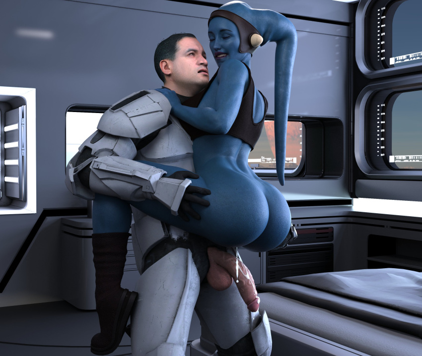 1boy 1girls aayla_secura absurd_res after_sex alternate_version_available armor armored_male blue-skinned_female blue_skin clone_commando clone_trooper clone_wars cum cum_in_pussy drinkerofskies female human human_on_humanoid humanoid interspecies light-skinned_male light_skin male star_wars straight twi'lek