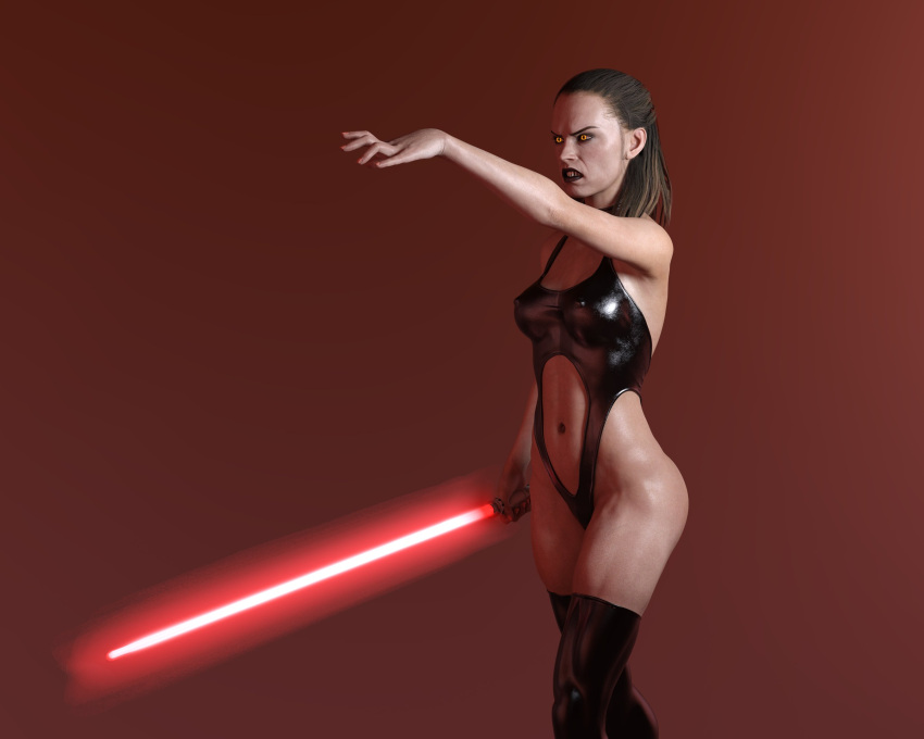 3d drinkerofskies latex lightsaber sith sith_lady sith_rey star_wars