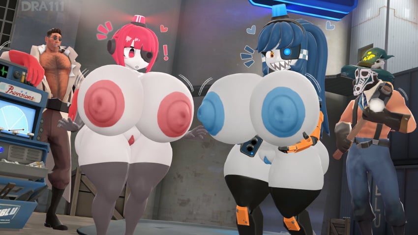 2boys 2girls 3d 3d_model big_areola big_ass big_breasts big_butt big_nipples breasts dra111_(artist) dragon316 huge_breasts huge_butt huge_cock huge_nipples huge_thighs humanoid medic_(team_fortress_2) mimi_sentry mini_sentry naked naked_female nipples nude nude_female official_alternate_costume public_nudity pussy pyro_(team_fortress_2) sentry-chan sentry_(team_fortress_2) sentry_turret sfm source_filmmaker team_fortress_2 tf2 thick_thighs thighs valve valve_(company) young