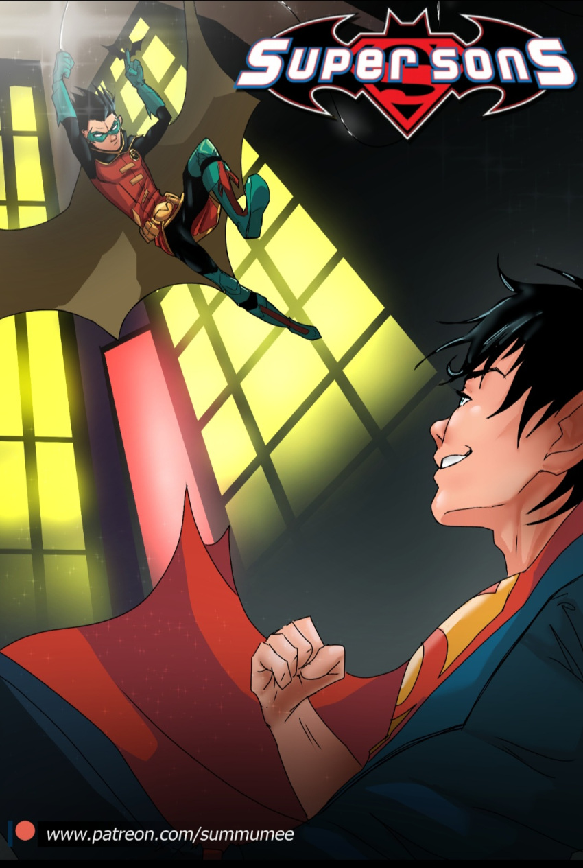 battle_of_the_supersons comic damian_wayne dc dc_comics gay jon-el jonathan_kent male nsfw robin_(damian_wayne) robin_(dc) summumee superboy superboy_(jonathan_kent) supersons yaoi