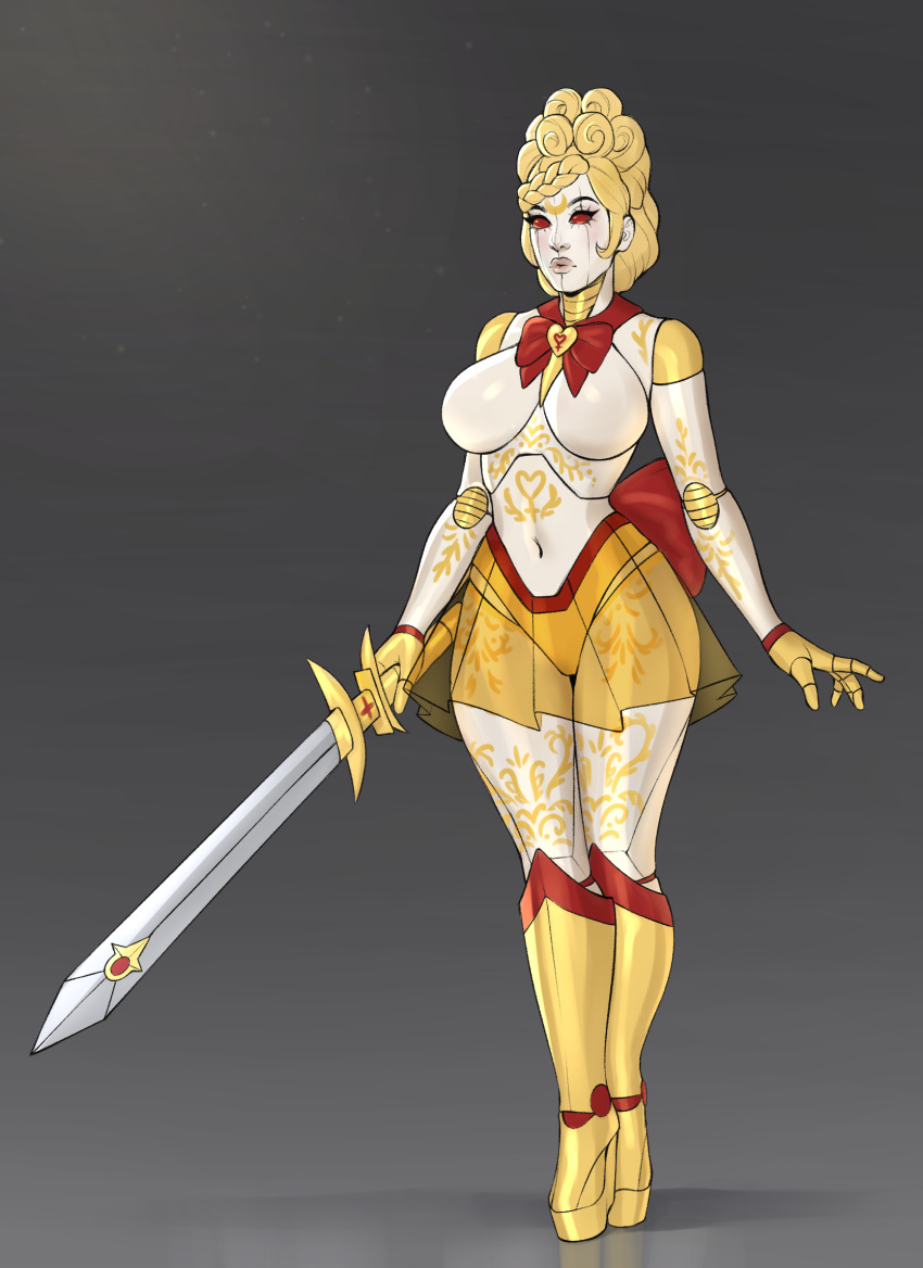 akira_raikou bishoujo_senshi_sailor_moon clothing female female_only heeled_feet high_heels huge_ass huge_breasts implied_transformation large_breasts minako_aino robot_girl sailor_venus thick_thighs transformation wide_hips