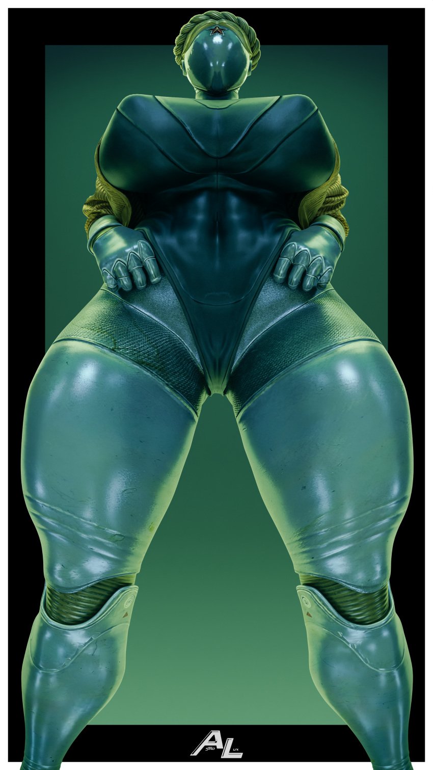 2023 3d 3d_(artwork) abs astrolux96 atomic_heart big_ass big_breasts big_butt big_thighs blonde_hair braided_hair breasts busty faceless faceless_character faceless_female female female_focus female_only female_robot frame gold_jacket grey_body gynoid hi_res highres hourglass_figure huge_ass huge_breasts huge_butt jacket large_ass large_breasts large_butt large_thighs left_(atomic_heart) leotard looking_at_viewer metallic_body nipples pov red_star robot robot_girl suit the_twins_(atomic_heart) thick_thighs thighhighs thighs voluptuous yellow_jacket