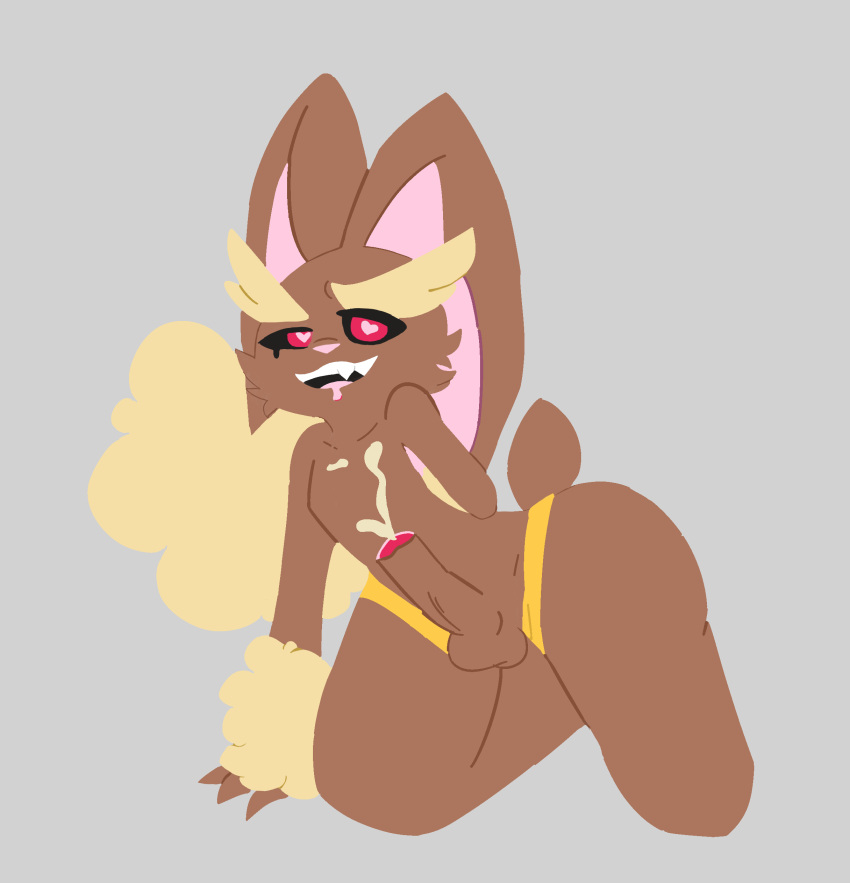 cumshot femboy gay lineless lopunny male pokemon pokemon_(species)