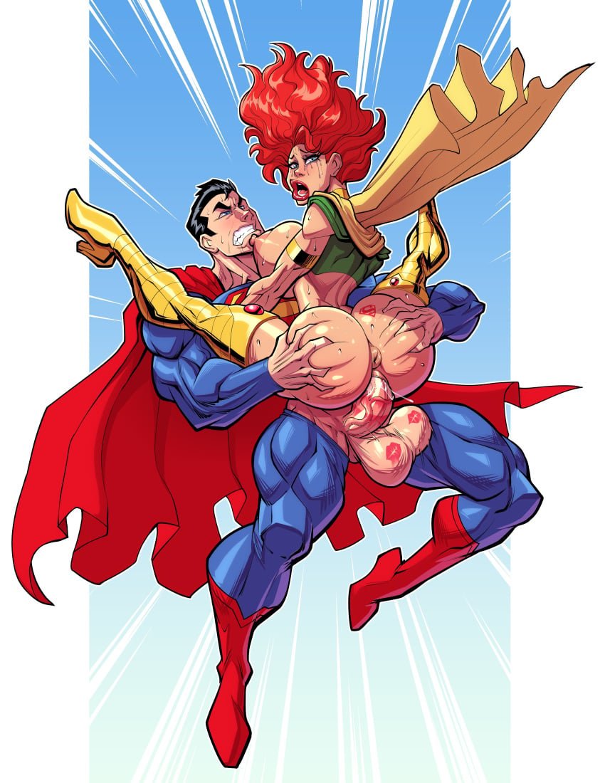 1boy 1boy1girl 1girls aggressive alien alien_boy alien_girl alien_look_like_human almeracian areolae big_ass big_breasts blue_eyes clark_kent dc dc_comics female flying flying_sex fontez hero high_heel_boots high_heels kiss_mark kryptonian lipstick lipstick_mark lipstick_on_balls lipstick_on_penis male male/female male_penetrating_female mascara maxima_queen_of_almerac nipples red_hair redhead rough_sex round_ass running_makeup running_mascara runny_makeup superhero superhero_costume superman superman_(series) supervillainess vaginal_penetration villainess