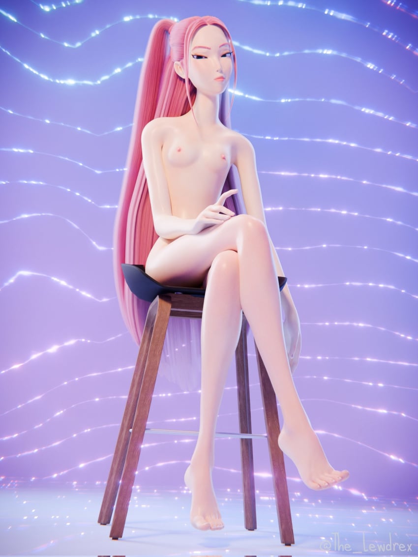 1girls 2026 3d 3d_(artwork) areola areolae barefoot blender breasts completely_nude completely_nude_female crossed_legs feet female female_focus female_only hi_res high_quality high_resolution highres kpop_demon_hunters legs_crossed lewdrex long_hair looking_at_viewer mira_(kpop_demon_hunters) netflix nipples nude nude_female petite petite_body petite_female pink_hair pose posing presenting presenting_breasts simple_background sitting slim_waist small_breasts smile smiling solo solo_focus sony_interactive_entertainment watermark