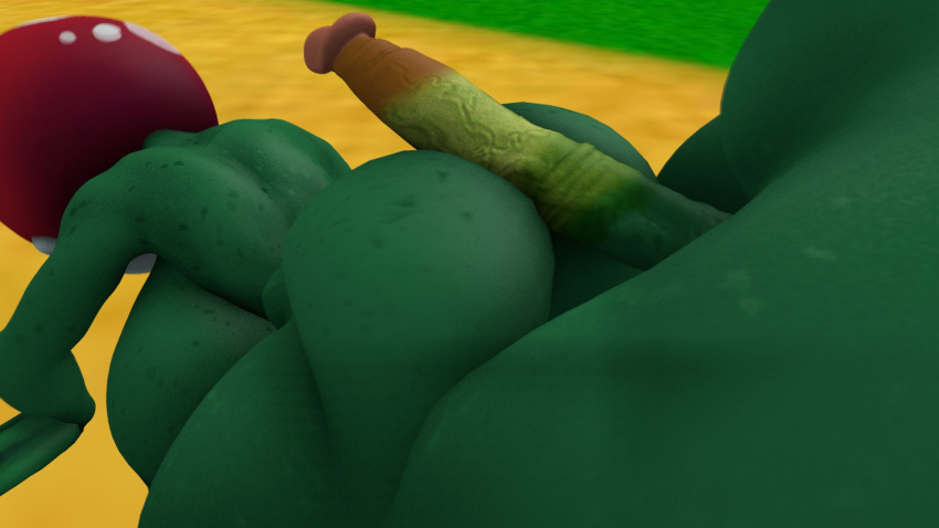 3d 3d_(artwork) ass dick futa_on_female futanari hot_dogging huge_ass huge_breasts huge_cock mario_(series) penis piranha_plant plant plantie plantie_on_plantie rubbing sfm