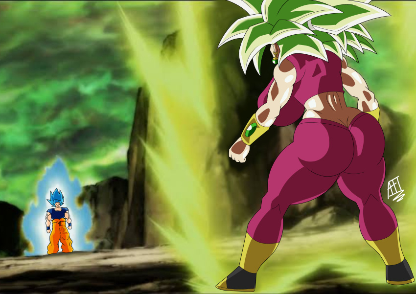 1boy 1girls afreetime ass_cleavage ass_focus ass_grab big_ass big_breasts big_penis butt_crack dragon_ball dragon_ball_super earring earrings edit edited edited_screencap fusion green_hair imminent_sex kefla legendary_super_saiyan long_hair muscular_female muscular_male netorare older_male potara_earrings potara_fusion saiyan screenshot screenshot_edit sketch son_goku super_saiyan super_saiyan_blue suprised universe_6_girls universe_6_saiyan/universe_7_saiyan white_skin