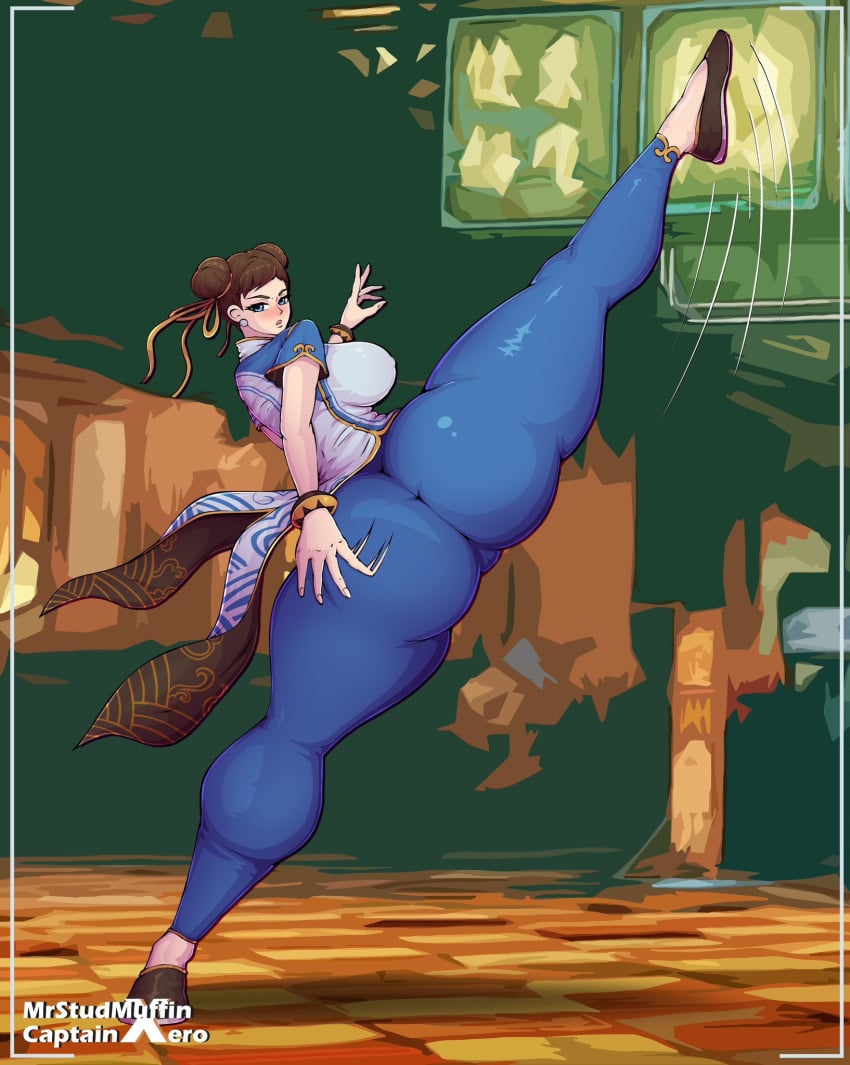 1girls ass back_view big_ass big_butt breasts bubble_ass captainxero chun-li fat_ass fat_butt huge_ass huge_butt mrstudmuffin street_fighter street_fighter_6 thick_ass thick_butt thick_thighs