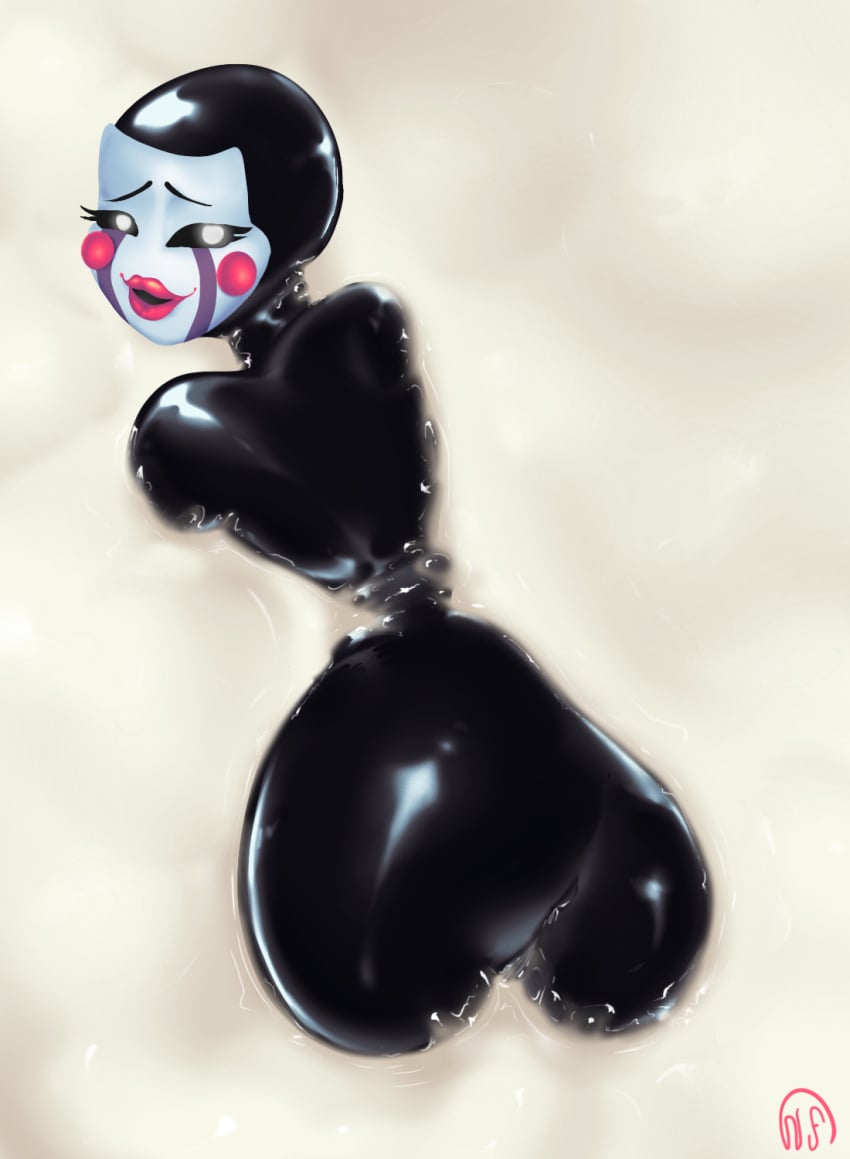 ass ass_focus ass_up big_ass big_butt black_body black_sclera bubble_ass bubble_butt classic_fnaf_2_marionette classic_fnaf_2_puppet covered_in_cum cum cum_all_over cum_bath cum_bubble cum_covered cum_everywhere cum_flood cum_on_body excessive_cum female female_focus female_only five_nights_at_freddy's fnaf happy looking_at_viewer marionette_(fnaf) mask metal metallic_body monster monster_girl nofapplease original_fnaf_2_marionette original_fnaf_2_puppet partially_submerged puppet_(fnaf) robot robot_girl robot_humanoid shiny shiny_skin smile smiling_at_viewer thick thick_ass video_game video_game_character video_games white_eyes white_mask