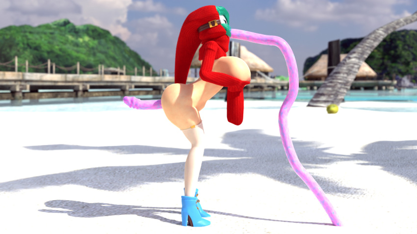 3d all_the_way_through beach big_breasts in_mouth_out_ass mario_(series) shocking_(artist) shy_gal tagme tentacle