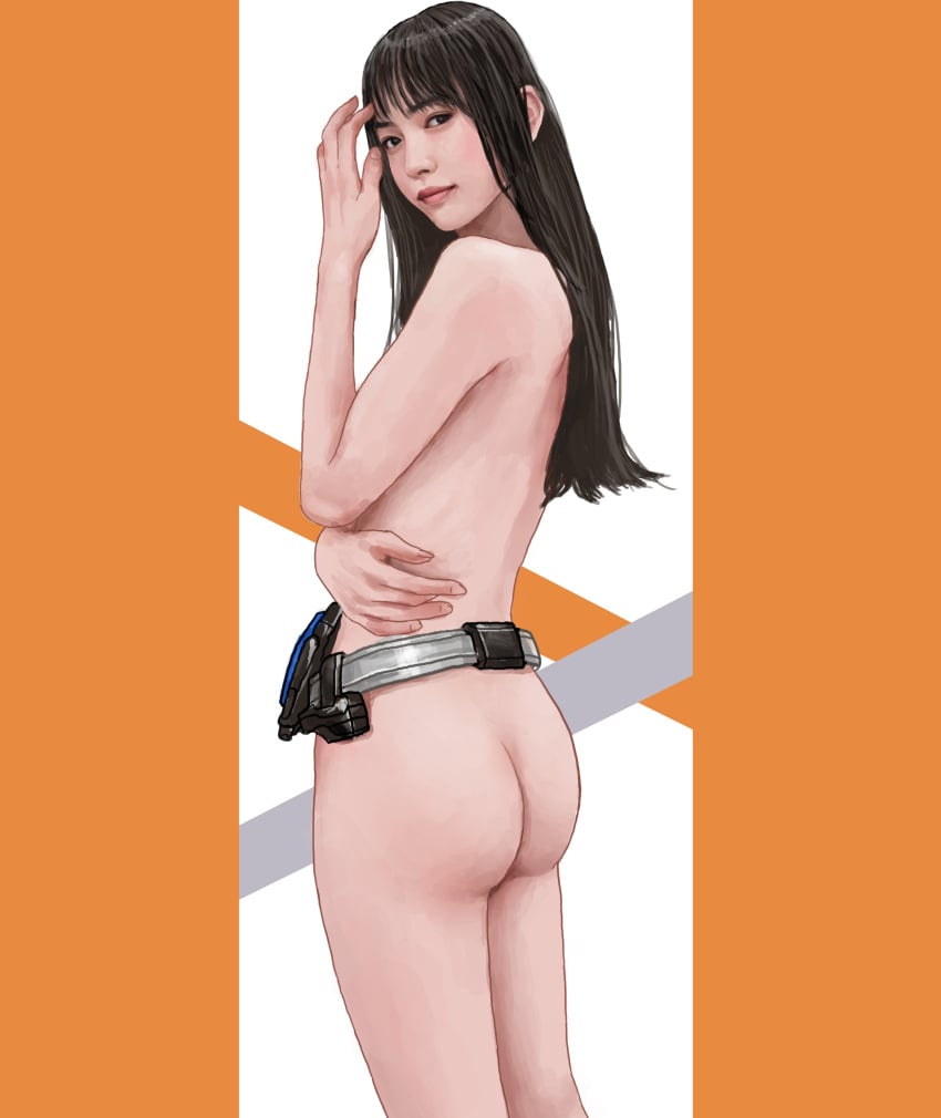 1girls ass chaofuyang kamen_rider kamen_rider_zero-one_(series) nude nude_female realistic solo_female yua_yaiba