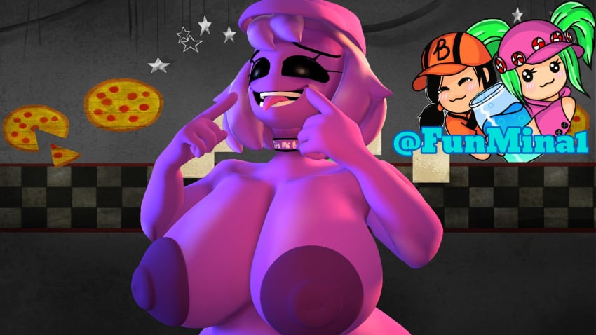 3d 3d_(artwork) big_breasts female female_only five_nights_at_freddy's funmina naked nude rule_63 solo solo_female wendy_afton