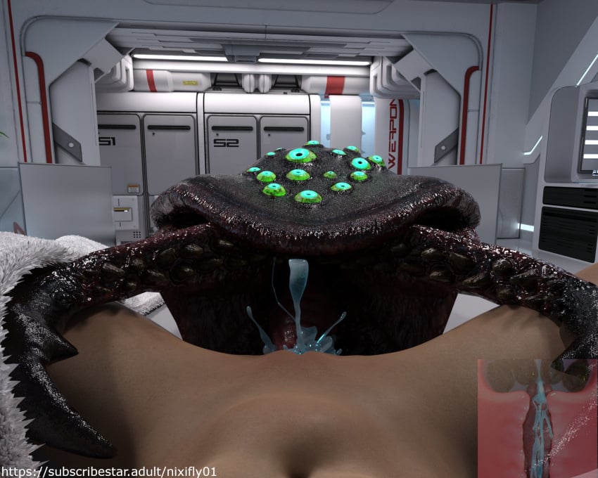 alien colored_cum cum_inside daz_studio egg_implantation eggs female_pov glowing_eyes impregnation insect insects interspecies interspecies_impregnation monster multi_eye nixifly01 original oviposition pov pregnancy vaginal_penetration worm x-ray