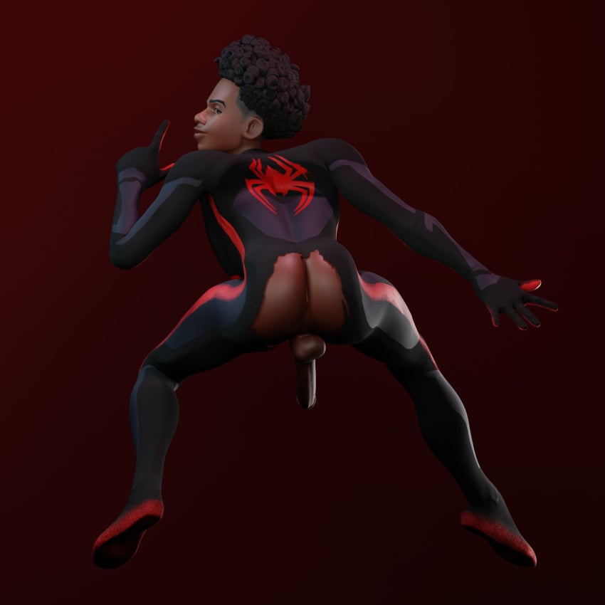 ass_window dark-skinned_male gay marvel marvel_comics miles_morales nsfw penis solo_male spandex spandex_suit spider-man spider-man:_across_the_spider-verse spider-man:_into_the_spider-verse spider-man_(series) torn torn_clothes torn_clothing tyne yaoi