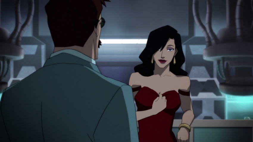 animated animated_gif dc_comics dcamu dcuaom editbro_(artist) female gif lois_lane lois_lane_(dcamu) red_dress reign_of_the_supermen superman_(series)