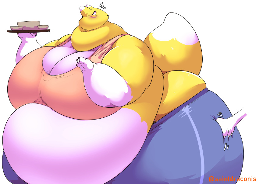 big_breasts breasts chubby female huge_breasts overweight_female renamon saintdraconis tagme