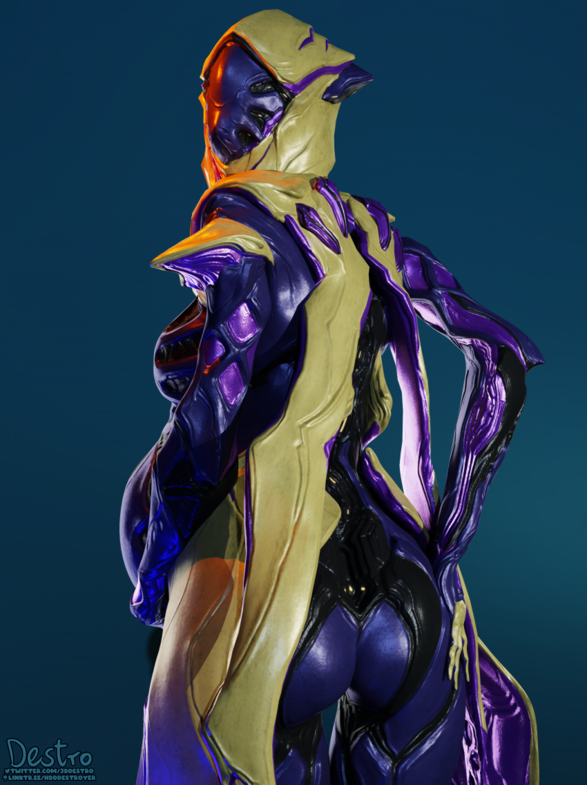 1girls 3d ass big_ass female female_only hdddestroyer looking_back_at_viewer pregnant solo solo_female tagme warframe wisp_(warframe)