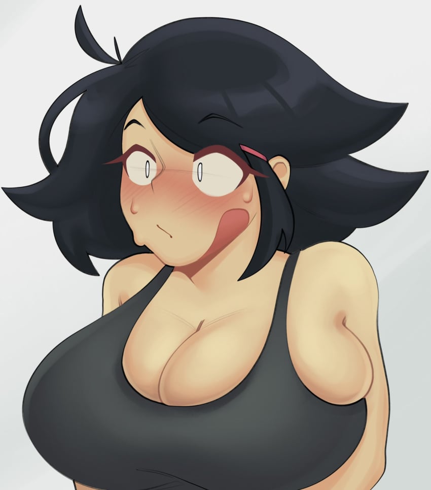 black_hair blush breasts celia_(w0m1) tagme w0m1