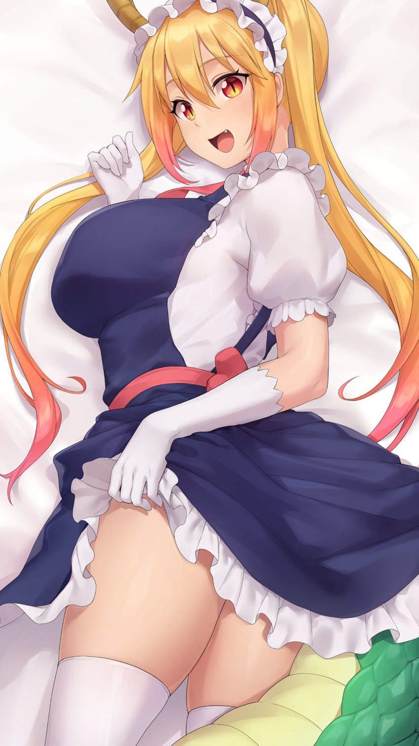 1girls big_breasts female female_only iwbitu kobayashi-san_chi_no_maidragon light_skin solo tohru_(miss_kobayashi's_dragon_maid)