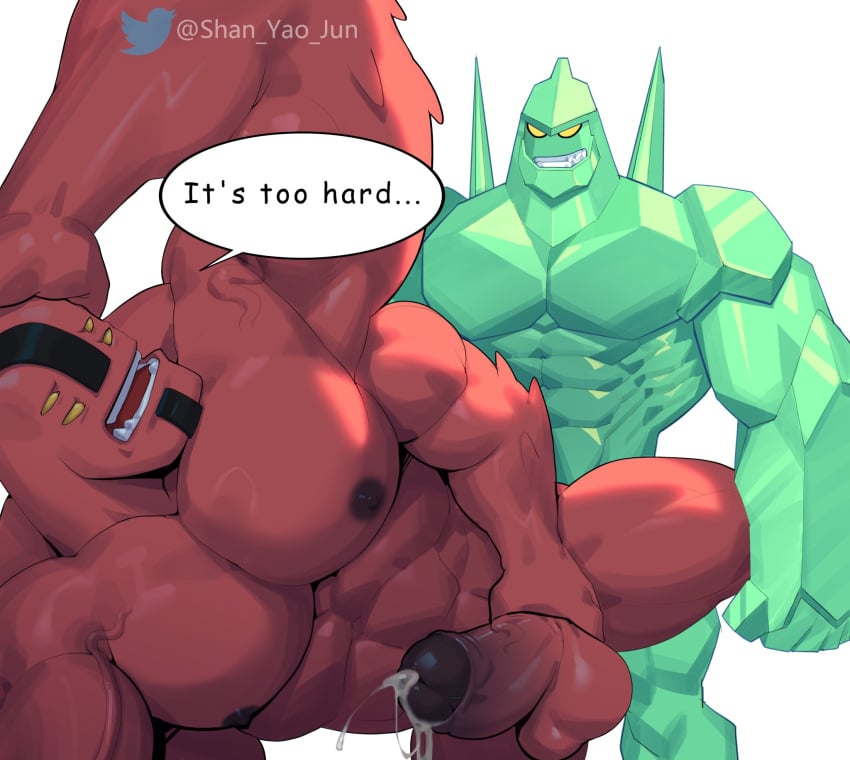 2boys 2males alien alien_humanoid anal anal_sex balls ben_10 bodily_fluids cartoon_network cum diamondhead duo elemental_creature elemental_humanoid fourarms gay gay_sex genital_fluids genitals hi_res humanoid leaking male male/male male_only mineral_fauna mineral_humanoid muscular muscular_male muscular_thighs nipples penis petrosapien red_body red_skin rock rock_creature shan_yao_jun tetramand yellow_eyes