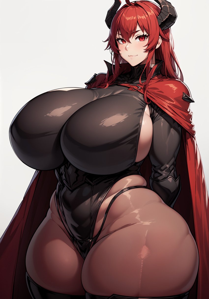 1girls 2023 ai_generated alternate_breast_size breasts breasts_bigger_than_head cleavage clothed_female eris_greyrat female fuckspeaker hips horned_female horned_humanoid horns huge_breasts long_hair massive_breasts mushoku_tensei oatmealdood red_eyes red_hair stable_diffusion succubus_costume thick_thighs thighs voluptuous wide_hips