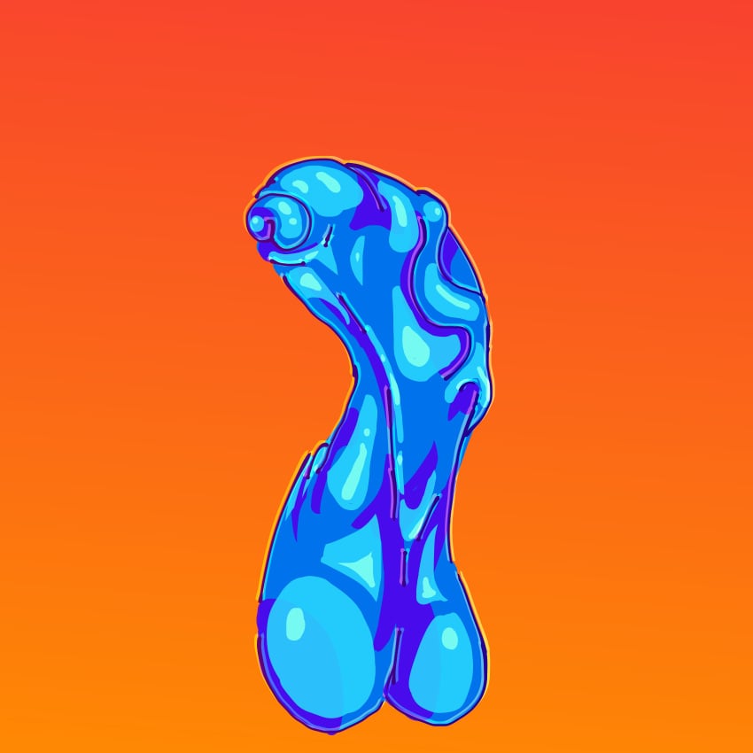 anthro balls curious_boi foreskin genitals glistening hi_res humanoid male penis practice slippery wet zero_pictured