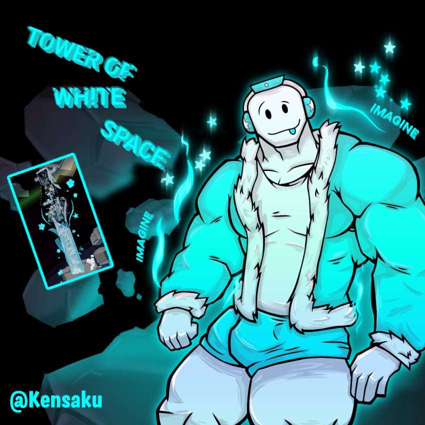 1boy :p bara bara_tiddies buff bulge chilling gay headphones headphones_on_head juke's_towers_of_hell kendrick_nsfw kensaku_(artist) kyoitekina male male_only muscles muscular muscular_male roblox roblox_game robloxian silly_face solo solo_focus solo_male suggestive tank_top tongue_out tower_of_white_space_(jtoh) towerhuman_(jtoh) white_skin yaoi