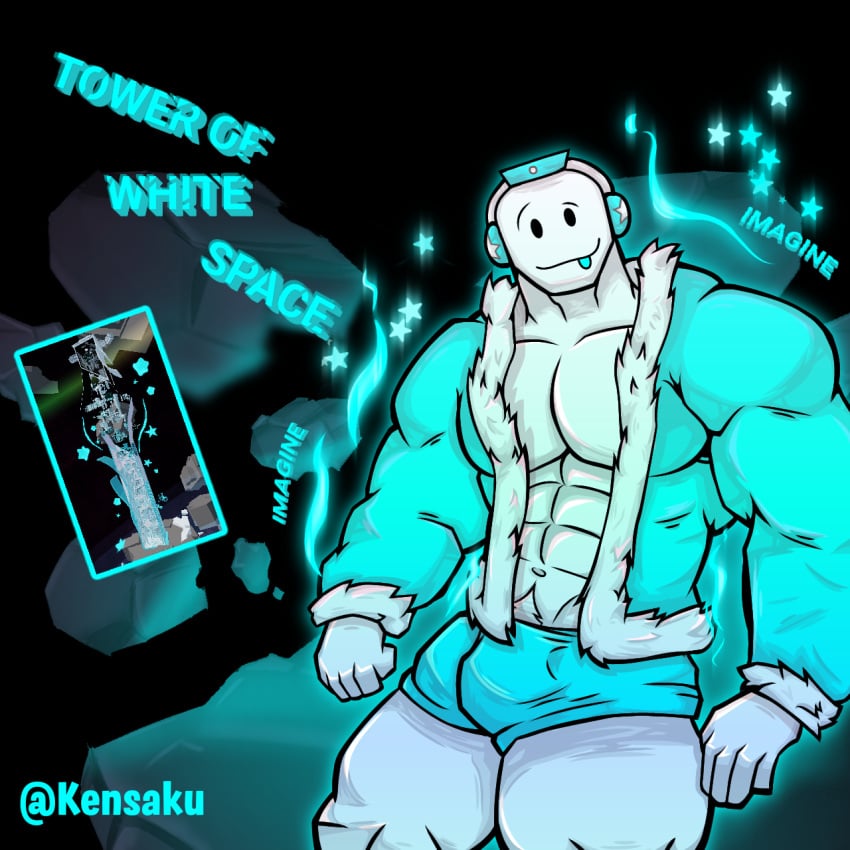 1boy :p bara bara_tiddies buff bulge chilling gay headphones headphones_on_head juke's_towers_of_hell kendrick_nsfw kensaku_(artist) kyoitekina male male_only muscles muscular muscular_male roblox roblox_game robloxian silly_face solo solo_focus solo_male suggestive tank_top tongue_out tower_of_white_space_(jtoh) towerhuman_(jtoh) white_skin yaoi