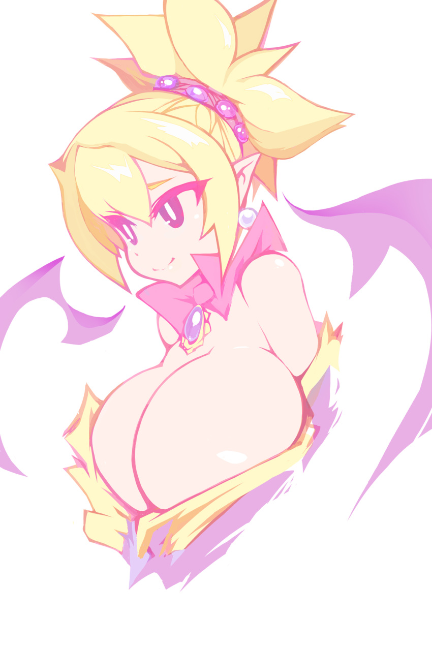 big_breasts bimbo breasts cleavage disgaea disgaea_2 dress gigantic_breasts huge_breasts large_breasts massive_breasts nippon_ichi_software noise_(artist) rozalin