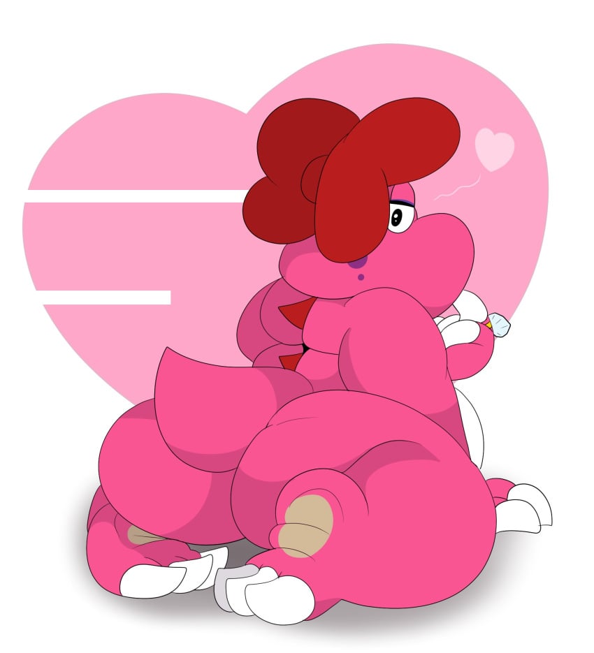 anthro big_ass birdo bubble_butt castdraws_(artist) heart huge_ass mario_(series)