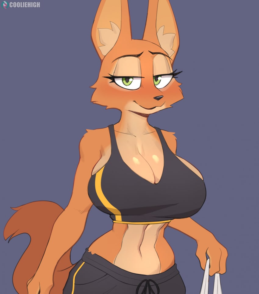 2023 2d anthro big_breasts black_nose black_pupils bra breasts canine canine_humanoid cleavage cooliehigh diane_foxington digital_media_(artwork) dreamworks ear_tuft eyebrows eyelashes female female_only fox fox_humanoid fur furry furry_female furry_only green_eyes looking_at_viewer mammal mammal_humanoid navel orange-fur pants sideboob solo sports_bra standing subscribestar_logo tagme tail the_bad_guys towel tuft white_sclera