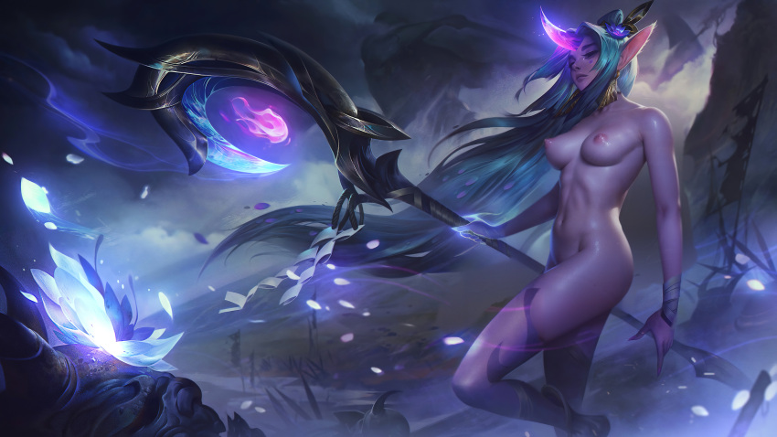 ai_generated cavic0m female female_focus female_only league_of_legends solo solo_female soraka spirit_blossom_series spirit_blossom_soraka tagme