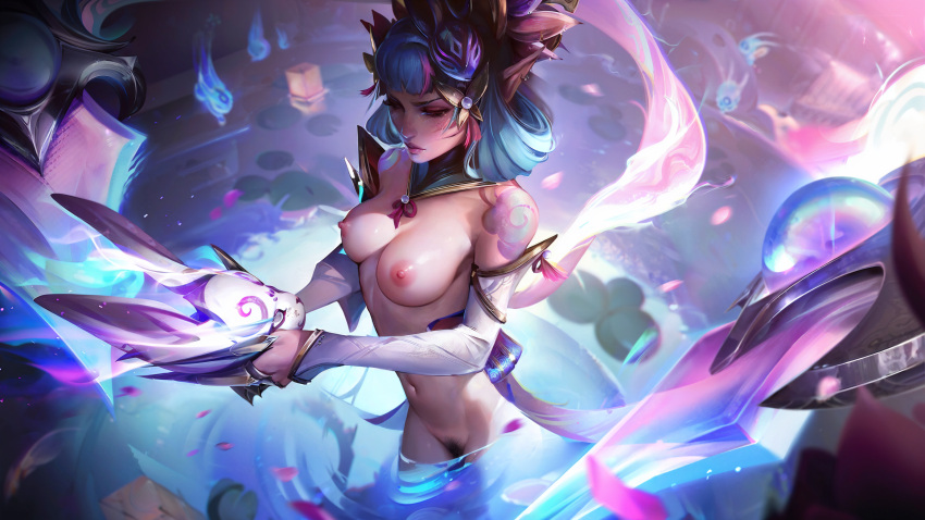 ai_generated breasts cavic0m edited_official_artwork evelynn female female_focus female_only league_of_legends nipples pink_nipples pubic_hair pussy spirit_blossom_evelynn spirit_blossom_series tagme