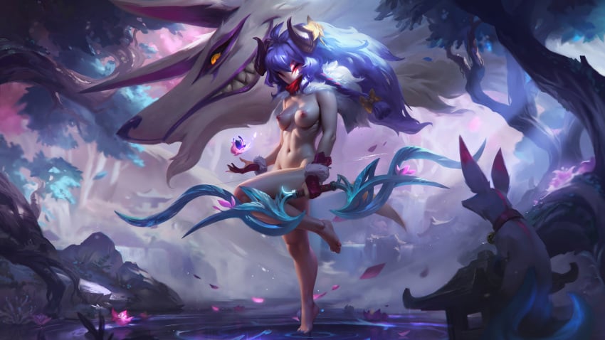 ai_generated cavic0m kindred lamb_(league_of_legends) league_of_legends spirit_blossom_kindred spirit_blossom_series tagme wolf_(league_of_legends)