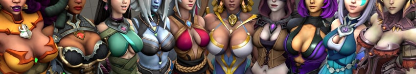 10girls 3d 6+girls betty_la_bomba beyondthemaze big_breasts blue_skin boob_window boobs breasts cleavage dark_skin dark_skinned_female earrings elf elves female female_focus female_only group hi-rez_studios imani_(paladins) io_(paladins) lian_(paladins) lineup multiple_girls nyx_(paladins) paladins paladins_champions_of_the_realm pyre_nyx_(paladins) saati_(paladins) seris_(paladins) sfm skye_(paladins) smile smiling source_filmmaker take_your_pick underboob vora_(paladins) ying_(paladins)