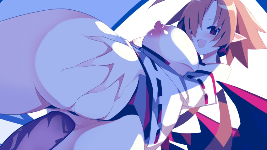 alternate_version_available anus ass asshole behind_view below_view breasts disgaea disgaea_rpg exposed_breasts exposed_pussy fallen_angel groping groping_ass large_breasts looking_back lucy_(disgaea_rpg) nanozenzen nippon_ichi_software penis pussy sex shrine_maiden thick_ass thighs vaginal_penetration