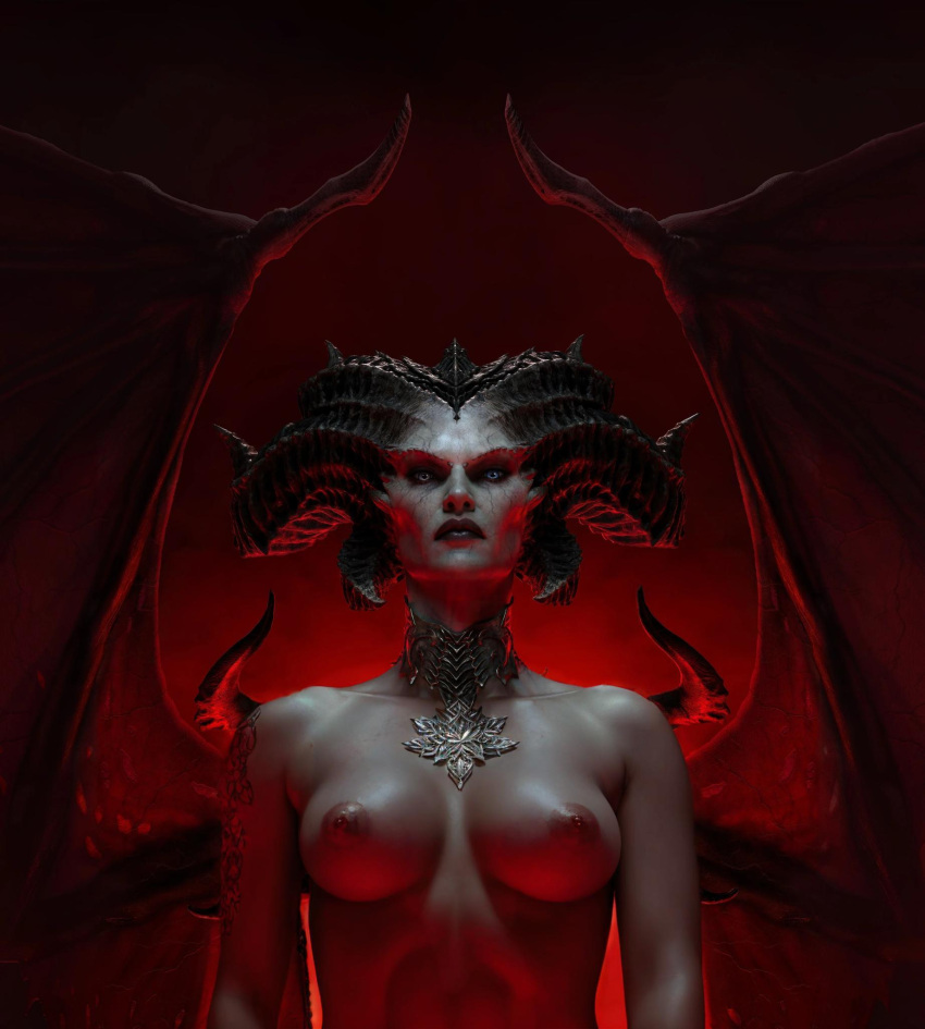 ai_generated athletic_female blizzard_entertainment demon demon_girl demon_horns demon_wings demoness demons devil_girl devil_horns devil_wings diablo diablo_4 female female_focus female_only hell lilith_(diablo) milf naked naked_female nipples nude nude_female solo solo_female succubus succubus_horns succubus_queen succubus_wings undress_app