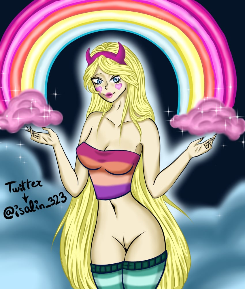 aged_up big_ass big_breasts big_butt big_nipples blonde_female blonde_hair blue_eyes clothing disney female female_focus female_only long_hair magic magical magical_girl naked naked_female nude nude_female partially_clothed partially_nude princess pussy royalty smile standing star star_butterfly star_vs_the_forces_of_evil thick_thighs