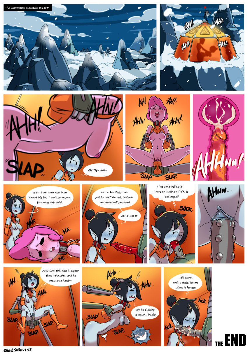 2020 adventure_time cartoon_network comic end_page english_text gmil marceline marceline_abadeer princess_bubblegum robot slave tent