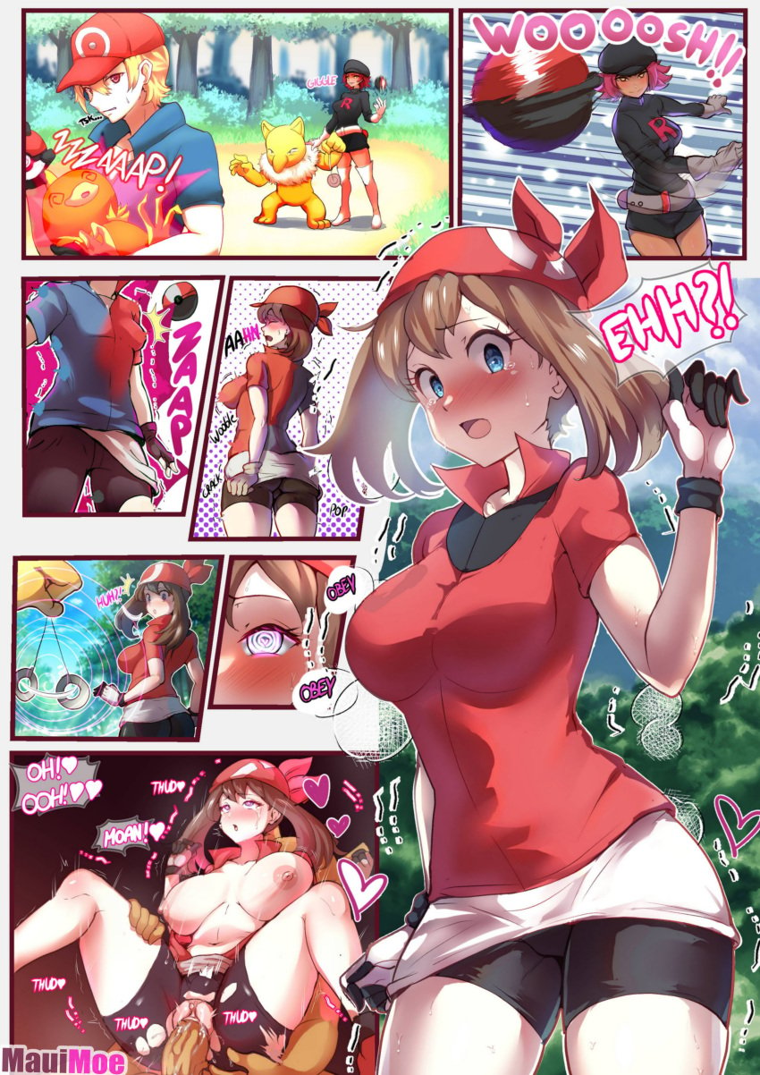 ass assimilation bandana breasts corruption forced gender_transformation hypno hypnosis mauimoe may_(pokemon) mind_break mind_control mtf_transformation nipples penetration pokeball pokemon pokemon_(species) pokephilia rape ripped_clothing rule_63 sex team_rocket team_rocket_grunt_(female) transformation vaginal_penetration