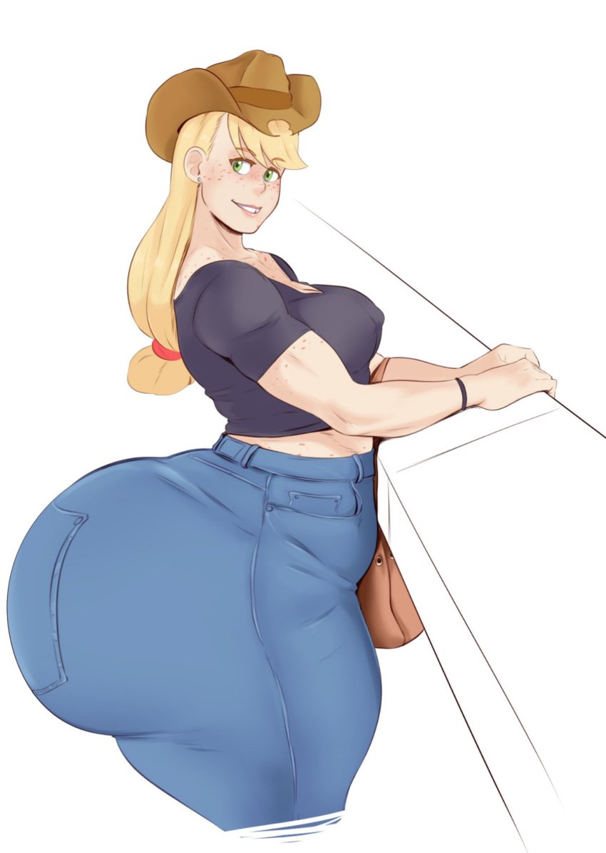 1girls applejack_(mlp) ass ass_bigger_than_head ass_expansion ass_focus big_ass big_butt blonde blonde_hair blonde_hair_female bottom_heavy bubble_ass bubble_butt butt butt_bigger_than_head butt_focus clothed clothed_female clothing cowboy_hat dat_ass deedee89 denim_clothing denim_jeans ear_piercing edit edited expansion fat_ass female female_only freckled_skin freckles freckles_on_body freckles_on_chest freckles_on_face giant_ass giant_butt gigantic_ass gigantic_butt green_eyes hasbro huge_ass huge_butt jeans large_ass large_butt my_little_pony my_little_pony_friendship_is_magic round_ass smooth_skin solo solo_female sunnysundown third-party_edit woman