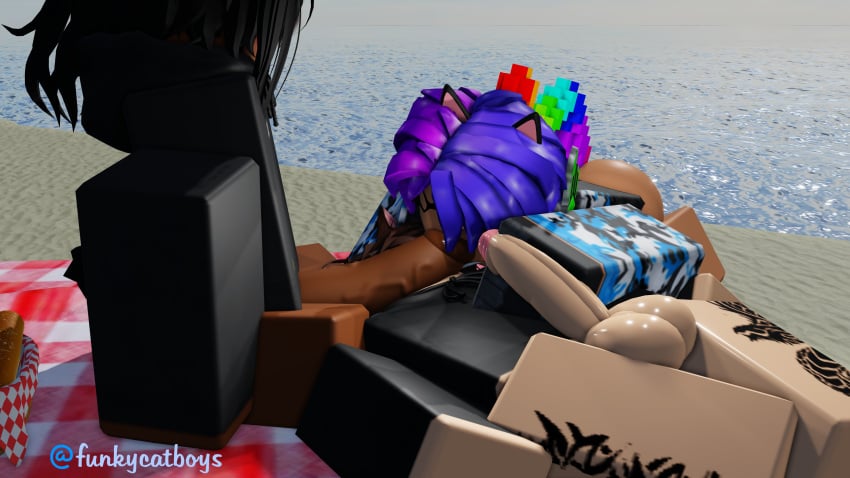 3d big_ass big_butt big_penis cat_ears cat_tail catboy funkycatboys gay jerking kraxxcat penis_grab penis_on_face roblox robloxian self_upload sucking tagme threesome