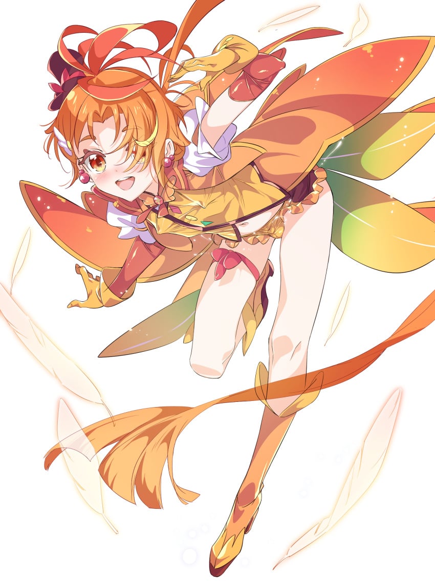 1boy blush clothing cure_wing feminine_male hirogaru_sky!_precure magical_boy male male_only niko orange_eyes orange_hair precure pretty_cure small_hat yuunagi_tsubasa