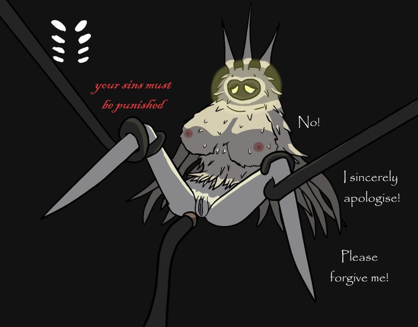 8_eyes abyss black_background breasts completely_naked completely_naked_female completely_nude completely_nude_female english_text first_porn_of_character hollow_knight multi_eye naked naked_female nipples nude nude_female penis pussy radiance_(hollow_knight) shade_lord simple_background spread_legs talking talking_to_another tentacle tentacle_rape tentacle_sex text thenaughtycake void_(hollow_knight)